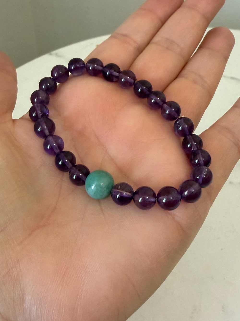 Amethyst and Aventurine Bracelet - Picture 4 of 5
